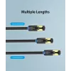 Ethernet patch kábel Vention Cat.8 S/FTP 1 m čierny RJ-45 pozlátený