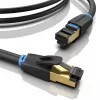 Ethernet patch kábel Vention Cat.8 S/FTP 1 m čierny RJ-45 pozlátený