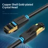 Ethernet patch kábel Vention Cat.8 S/FTP 1 m čierny RJ-45 pozlátený