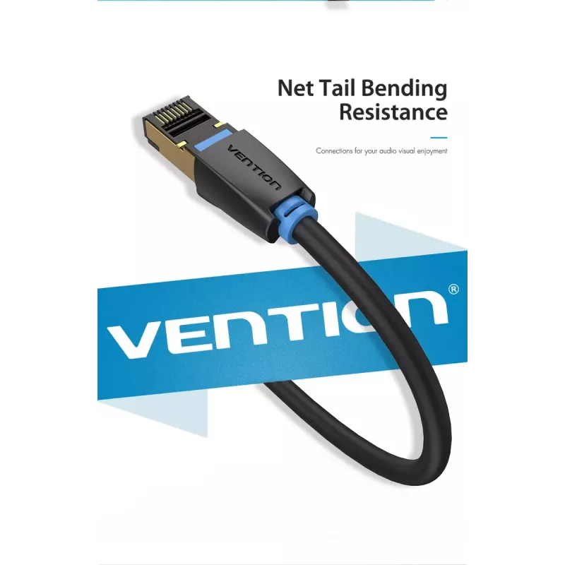 Sieťový kábel Vention Cat.8 S/FTP RJ-45 na RJ-45 3 m, 40GbE, 2000 MHz, čierny