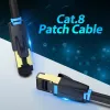 Sieťový kábel Vention Cat.8 SFTP patch kábel RJ-45 8m čierny