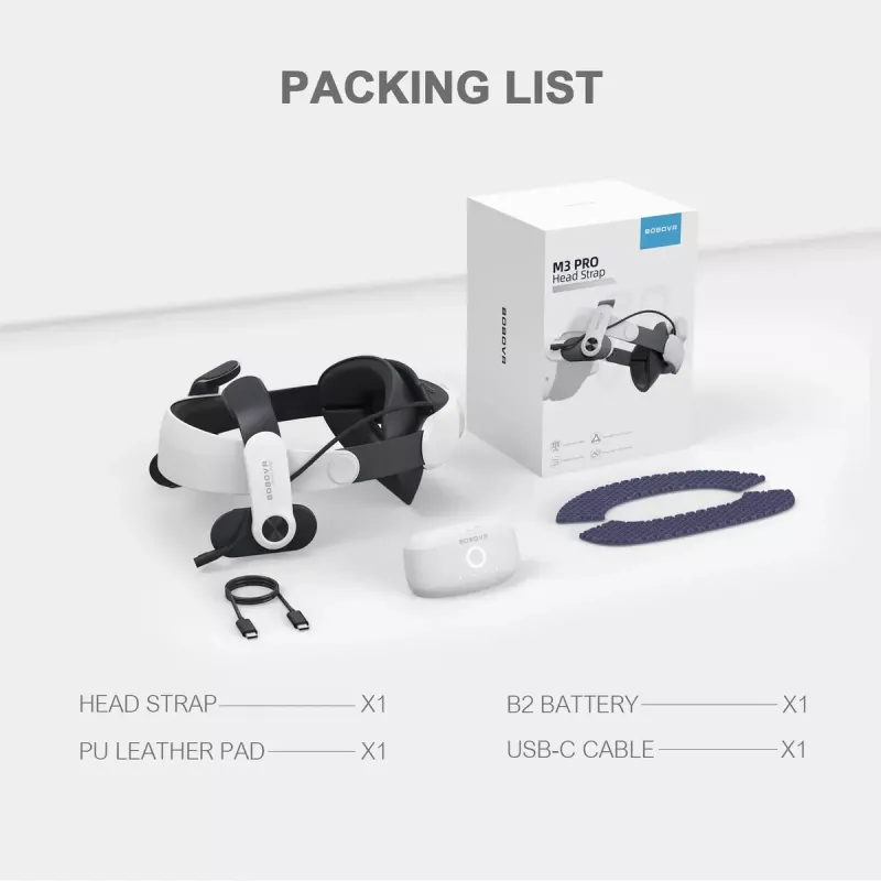 Hlavový popruh s batériovým modulom BOBOVR M3 Pro pre Oculus Quest 3