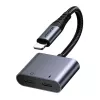 2-in-1 audio adaptér Joyroom SY-L01 Lightning na 3,5 mm + Lightning, čierny