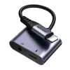 2-in-1 audio adaptér Joyroom SY-L01 Lightning na 3,5 mm + Lightning, čierny