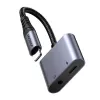 2-in-1 audio adaptér Joyroom SY-L01 Lightning na 3,5 mm + Lightning, čierny