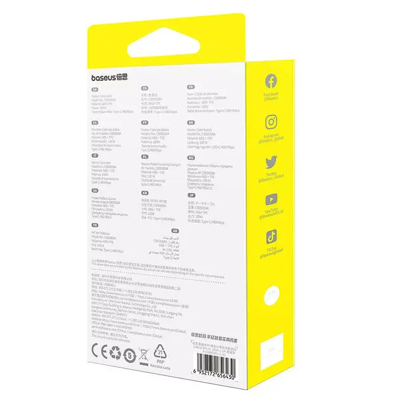 USB 3-in-1 kábel Baseus Free2Draw (USB-A na Micro USB + Lightning + USB-C), 100 W, 1,1 m, čierny