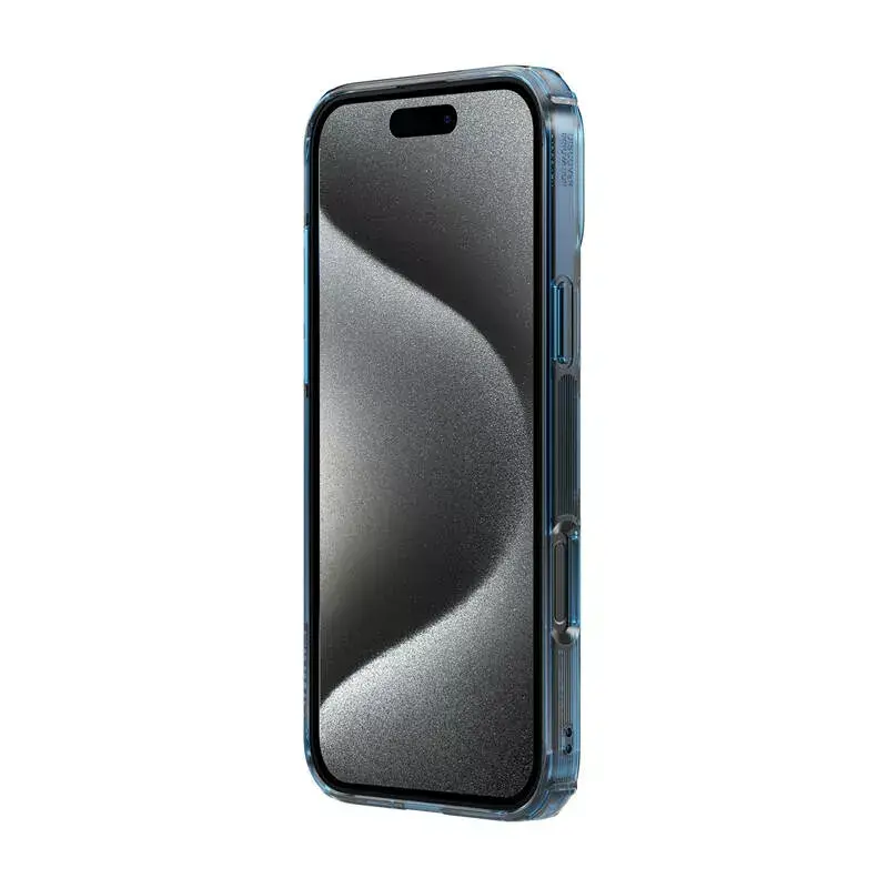 TPU puzdro Nillkin Nature pre iPhone 16 Plus — magnetické, modré, tenké ochranné puzdro