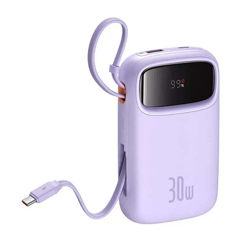 Prenosná nabíjačka Baseus QPow 2 10000mAh 30W 2xUSB-C powerbanka (fialová)