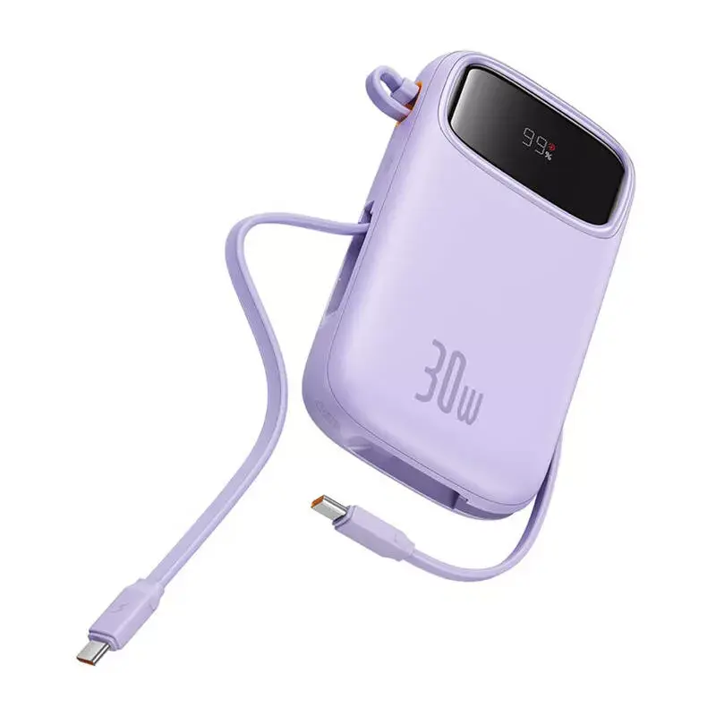 Prenosná nabíjačka Baseus QPow 2 10000mAh 30W 2xUSB-C powerbanka (fialová)