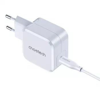 USB-C napájací zdroj CHOETECH PD8007 45W EU biely – USB‑C PD 45W
