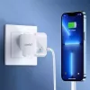CHOETECH PD8007 GaN USB-C nabíjačka 45 W, PD3.0, QC3.0, PPS, EU, biela
