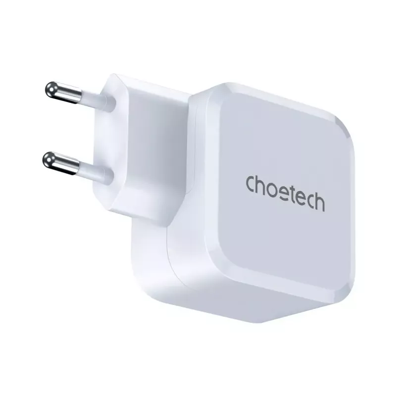 CHOETECH PD8007 GaN USB-C nabíjačka 45 W, PD3.0, QC3.0, PPS, EU, biela