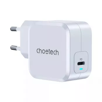 USB-C napájací zdroj CHOETECH PD8007 45W EU biely – USB‑C PD 45W