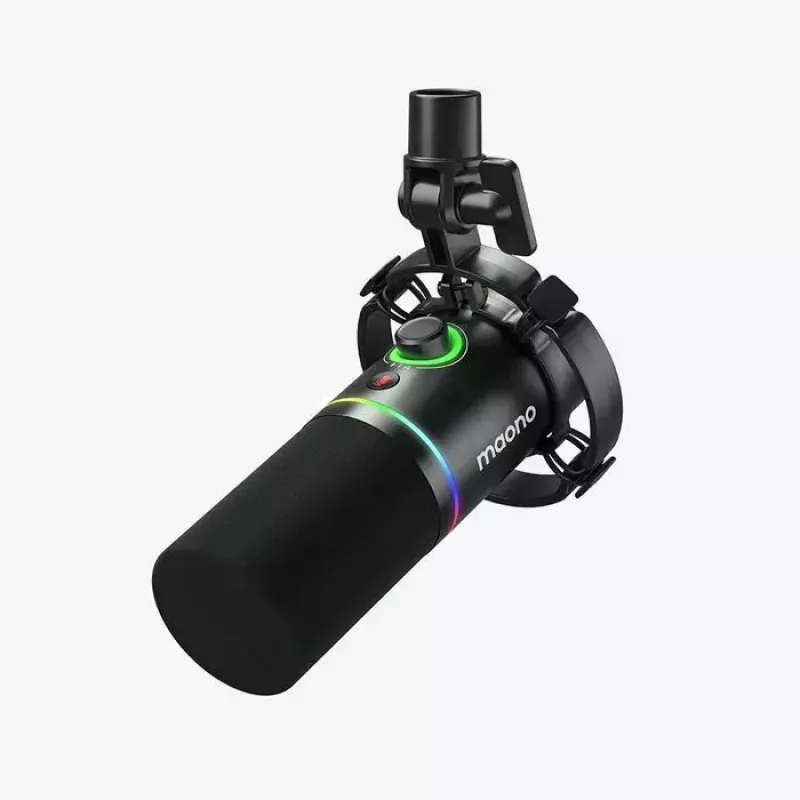 MAONO PD200X dynamický mikrofón, RGB osvetlenie, kovový, čierny