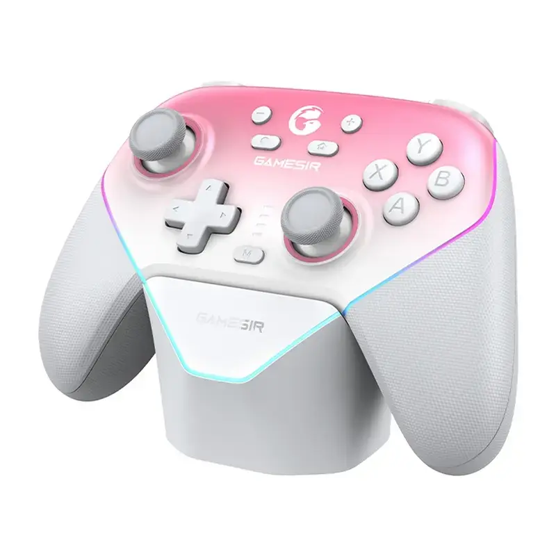 Bezdrôtový ovládač GameSir SuperNova T4n Pro ružový — Bluetooth, ergonomický dizajn pre ručné držanie