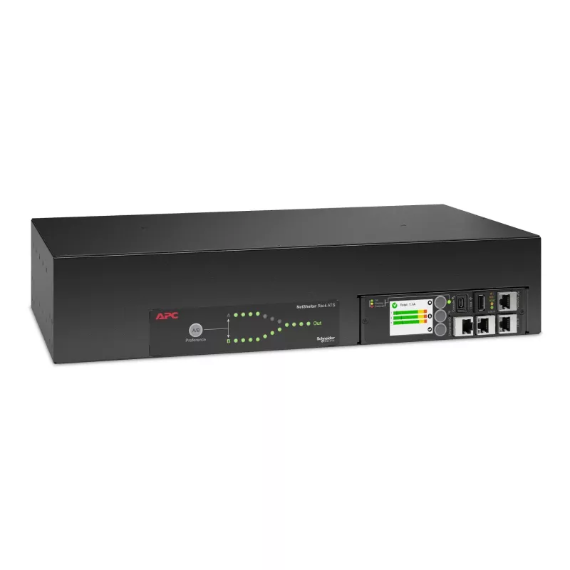APC NetShelter Rack automatický prepínač napájania, 2U, 32A, 230V, 2 IEC 309 IN, 16 C13, 2 C19 OUT, 50/60 Hz