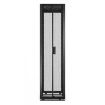 APC Easy Rack, 48U, čierny, so strechou, kolieskami, nožičkami, 4 držiakmi a podlahou, bez bočných stien, 2258H x 600B x 1000T mm