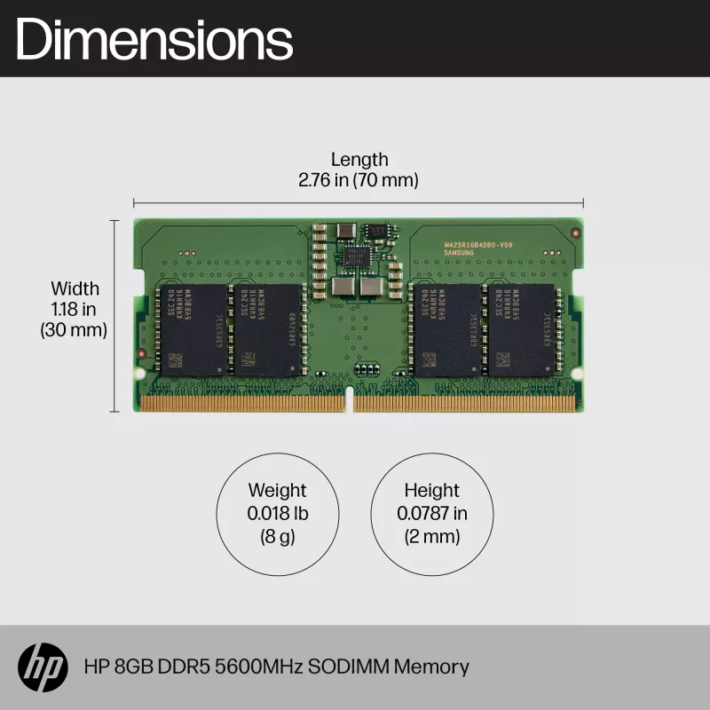 Pamäťový modul HP 83P90AA DDR5 8 GB 5600 MHz