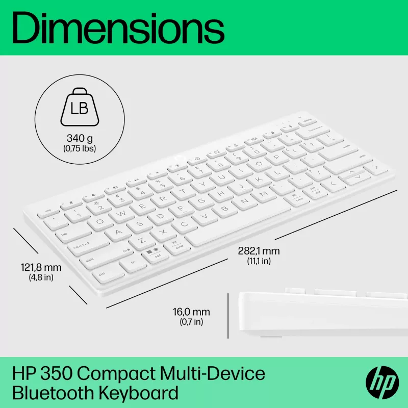 HP 350 kompaktná multi-device Bluetooth klávesnica