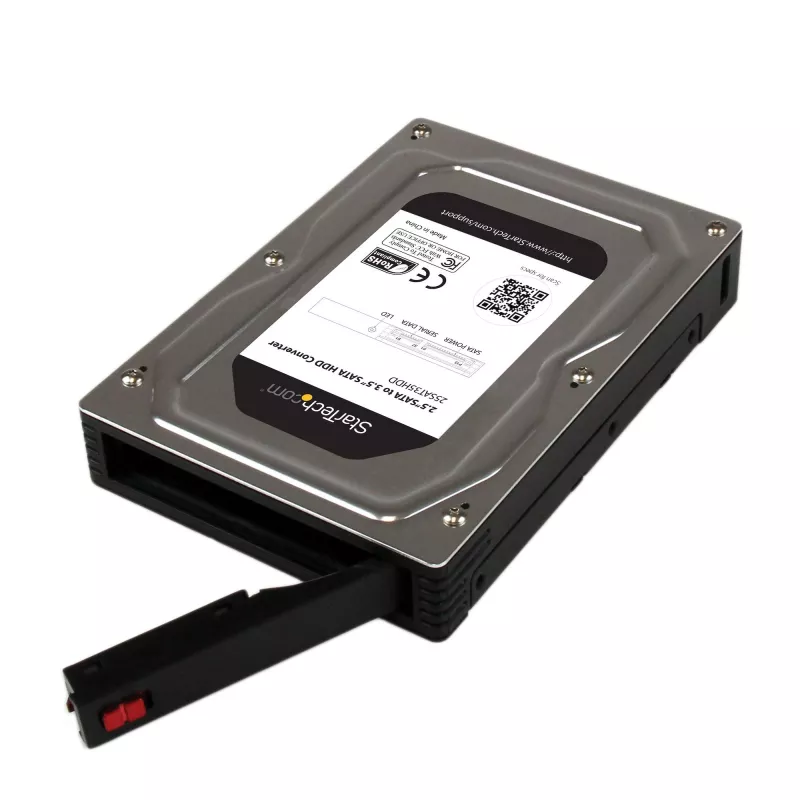 StarTech.com 2,5 palca na 3,5 palca SATA hliníkové adaptérové puzdro pre pevný disk s výškou SSD/HDD do 12,5 mm