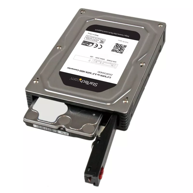 StarTech.com 2,5 palca na 3,5 palca SATA hliníkové adaptérové puzdro pre pevný disk s výškou SSD/HDD do 12,5 mm