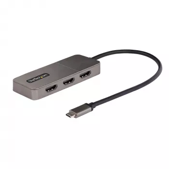 StarTech.com 3-port USB-C MST hub – USB Type-C na 3x HDMI multi-monitor adaptér pre notebook – triple HDMI až do 4K 60Hz s DP 1.4 Alt Mode & DSC – HDR – 30 cm kábel – len Windows