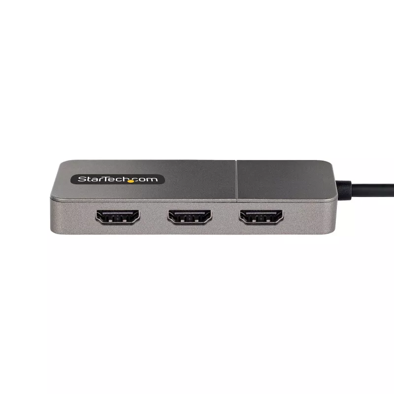 StarTech.com 3-port USB-C MST hub – USB Type-C na 3x HDMI multi-monitor adaptér pre notebook – triple HDMI až do 4K 60Hz s DP 1.4 Alt Mode & DSC – HDR – 30 cm kábel – len Windows