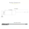 StarTech.com 3-port USB-C MST hub – USB Type-C na 3x HDMI multi-monitor adaptér pre notebook – triple HDMI až do 4K 60Hz s DP 1.4 Alt Mode & DSC – HDR – 30 cm kábel – len Windows