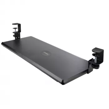 StarTech.com podstolová polica na klávesnicu, pripínateľný ergonomický držiak klávesnice, do 12 kg, výsuvná polica na klávesnicu a myš s C-svorkami, výškovo nastaviteľná polica na klávesnicu (100/120/140 mm)