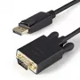 StarTech.com DP2VGAMM3B aktívny adaptérový kábel DisplayPort na VGA, 3 stopy (1 m), 1920x1200, zaisťovací DP konektor, čierny