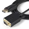 StarTech.com DP2VGAMM3B aktívny adaptérový kábel DisplayPort na VGA, 3 stopy (1 m), 1920x1200, zaisťovací DP konektor, čierny