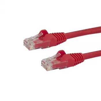 StarTech.com 10 m CAT6 Ethernet kábel – Red CAT 6 Gigabit Ethernet kábel – 250 MHz 100 W PoE RJ45 UTP sieťový/patchnovací kábel, ochrana západky so odľahčením ťahu, jednotlivo testovaný