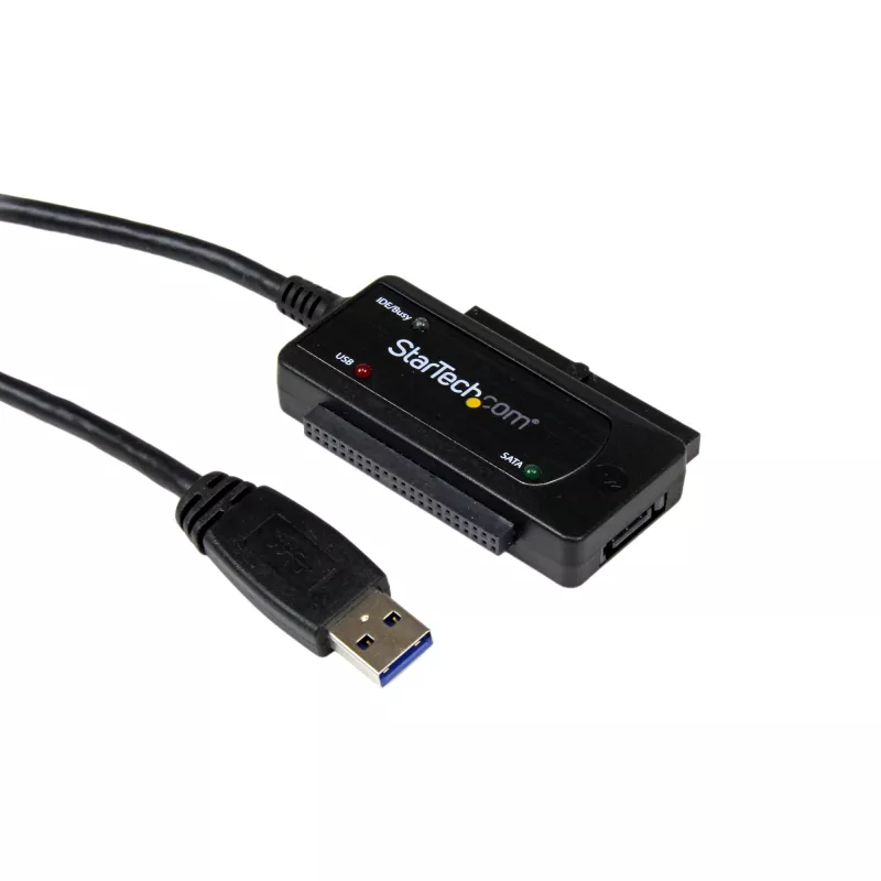 StarTech.com SATA na USB kábel – USB 3.1 (10 Gbit/s) – UASP, čierny, aktivita, prevádzka, CE, FCC, ASMedia – ASM1351, 12 V, 0 – 60 °C