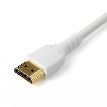 StarTech.com 3 ft (1 m) tenký HDMI 2.0 kábel, flexibilný Premium certifikovaný HDMI kábel s Ethernetom, UHD 4K 60 Hz HDR10, odolný dizajn s aramidovou tkaninou a TPE plášťom, biely