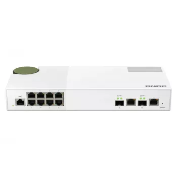 QNAP QSW-M2108-2C sieťový switch Managed L2 2.5G Ethernet (100/1000/2500) sivá, biela
