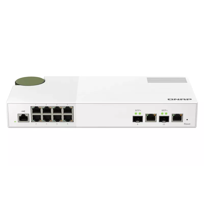 QNAP QSW-M2108-2C sieťový switch Managed L2 2.5G Ethernet (100/1000/2500) sivá, biela