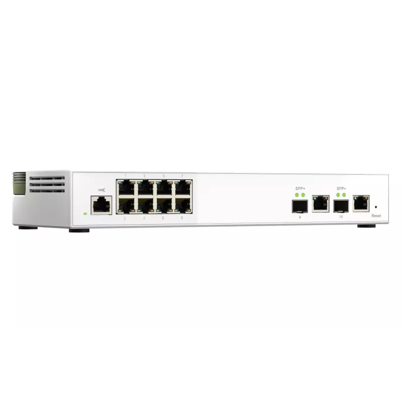 QNAP QSW-M2108-2C sieťový switch Managed L2 2.5G Ethernet (100/1000/2500) sivá, biela