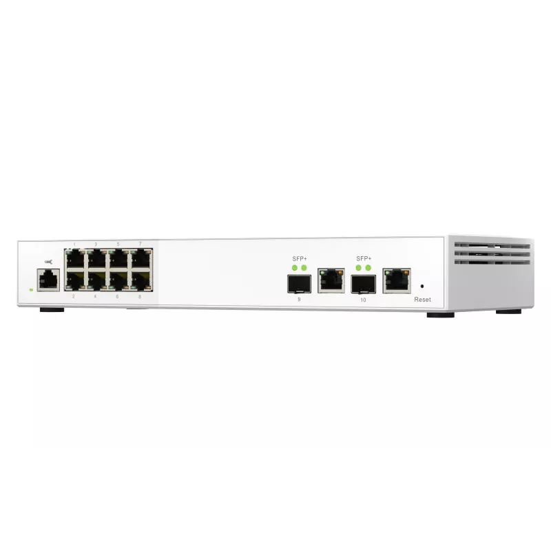 QNAP QSW-M2108-2C sieťový switch Managed L2 2.5G Ethernet (100/1000/2500) sivá, biela