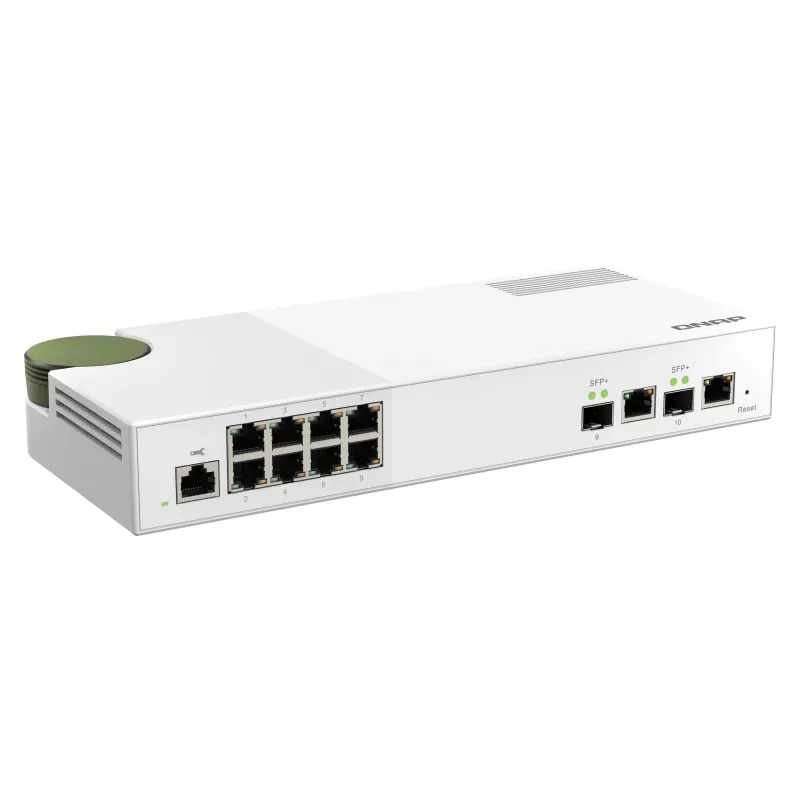 QNAP QSW-M2108-2C sieťový switch Managed L2 2.5G Ethernet (100/1000/2500) sivá, biela