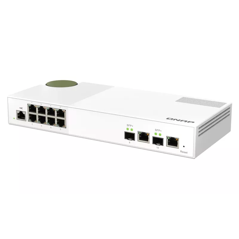 QNAP QSW-M2108-2C sieťový switch Managed L2 2.5G Ethernet (100/1000/2500) sivá, biela