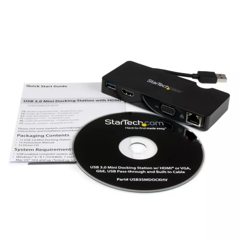 StarTech.com cestovná dokovacia stanica pre notebooky – HDMI alebo VGA – USB 3.0