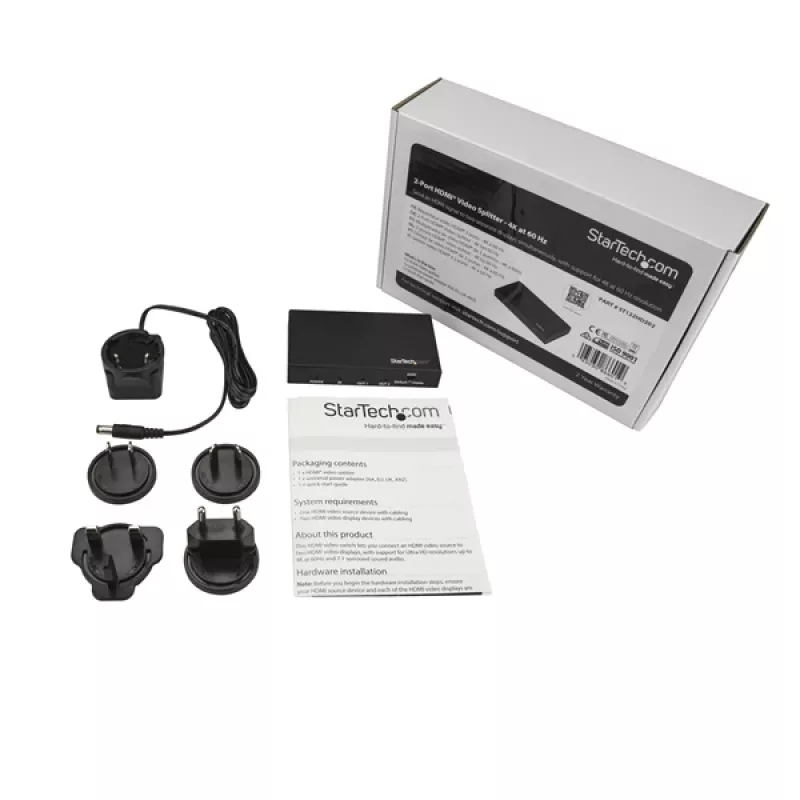 StarTech.com 2-portový HDMI splitter s HDR – 4K 60 Hz