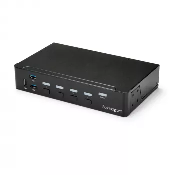 StarTech.com 4-portový HDMI KVM switch - USB 3.0 - 1080p, 1920 x 1080 pixelov, racková montáž, čierna