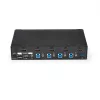 StarTech.com 4-portový HDMI KVM switch - USB 3.0 - 1080p, 1920 x 1080 pixelov, racková montáž, čierna