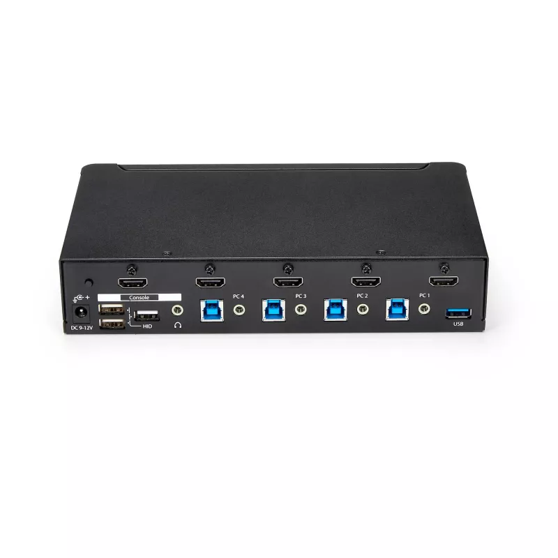 StarTech.com 4-portový HDMI KVM switch - USB 3.0 - 1080p, 1920 x 1080 pixelov, racková montáž, čierna