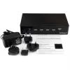 StarTech.com 4-portový HDMI KVM switch - USB 3.0 - 1080p, 1920 x 1080 pixelov, racková montáž, čierna