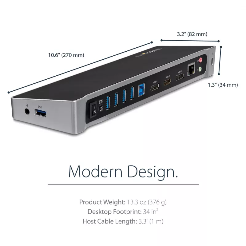 StarTech.com dokovacia stanica USB 3.0 pre tri monitory - 1x HDMI - 2x DisplayPort