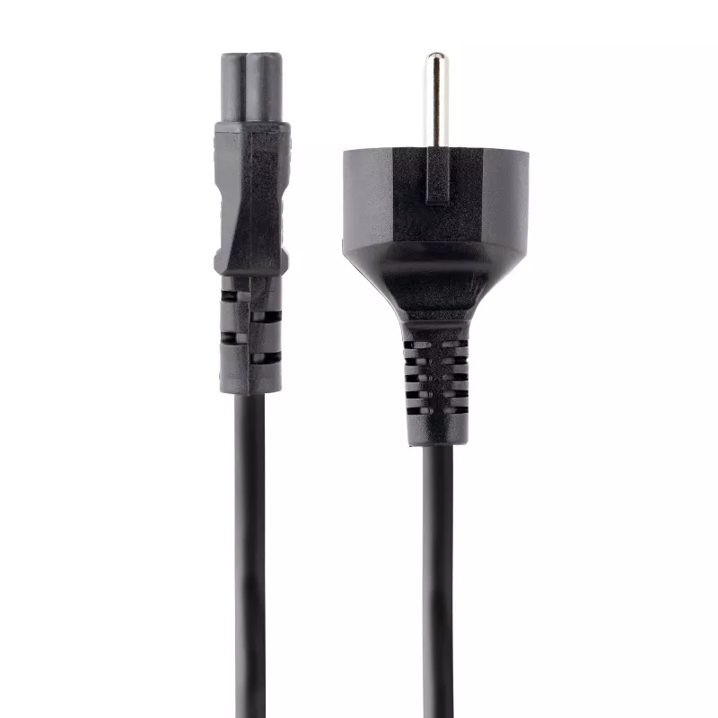 StarTech.com 3m napájací kábel pre notebook, EU Schuko na C5, 2,5A 250V, 18AWG, náhradný napájací kábel pre notebook, kábel napájacieho zdroja, nabíjací kábel pre notebook, kábel s konektorom Cloverleaf/Mickey Mouse