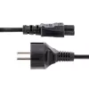 StarTech.com 3m napájací kábel pre notebook, EU Schuko na C5, 2,5A 250V, 18AWG, náhradný napájací kábel pre notebook, kábel napájacieho zdroja, nabíjací kábel pre notebook, kábel s konektorom Cloverleaf/Mickey Mouse