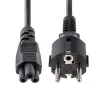 StarTech.com 3m napájací kábel pre notebook, EU Schuko na C5, 2,5A 250V, 18AWG, náhradný napájací kábel pre notebook, kábel napájacieho zdroja, nabíjací kábel pre notebook, kábel s konektorom Cloverleaf/Mickey Mouse